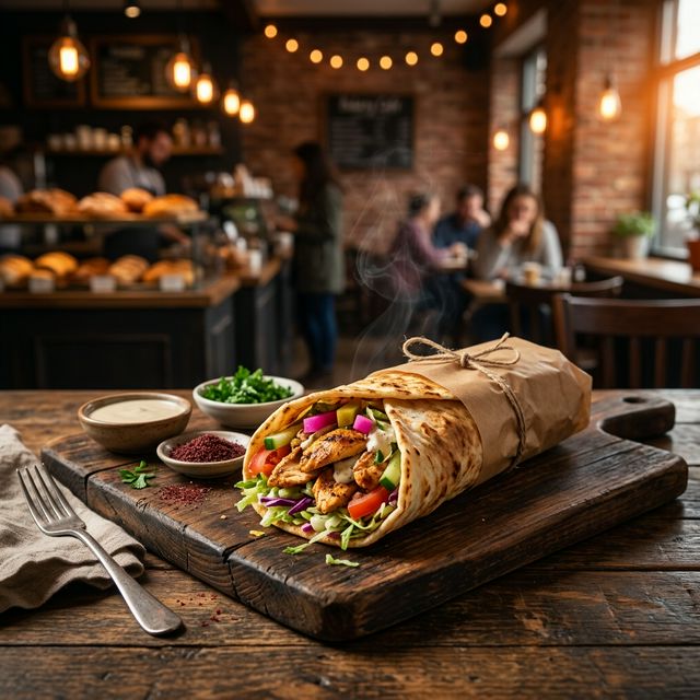 Fresh shawarma wrap
